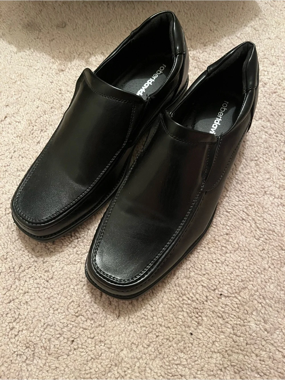 Men's Black Slip-On Dress Shoes